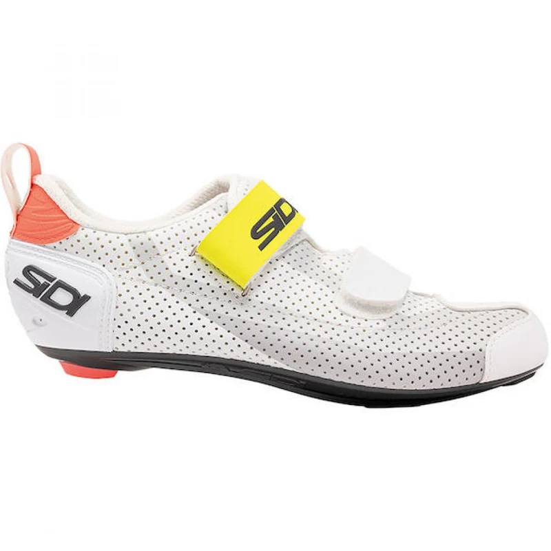 Sidi T-5 Air grey/white/yellow 42 grau/weiß/gelb - aerodynamischer Triathlon-Rennradschuh