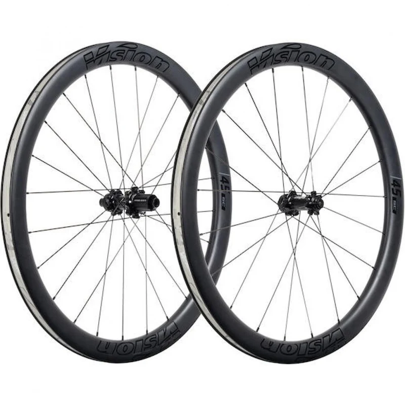 Vision Laufradsatz SC 45 Disc Clincher 622x19 mm Schwarz - aerodynamisches Carbon-Upgrade