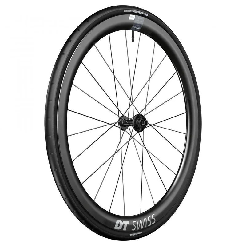 DT Swiss Laufrad ERC 1400 Dicut Disc 622 x 45 mm Schwarz - aerodynamisches Carbon-Vorderrad