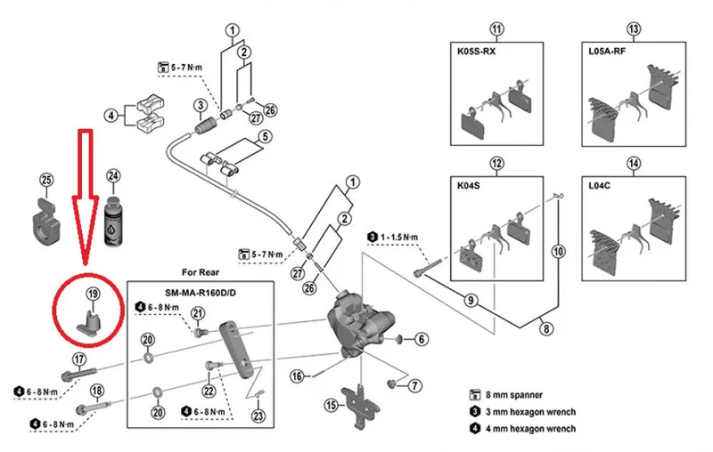SHIMANO SCHRAUBENLÄNGENSELE. BR-R9270 - Mess- & Befestigungshilfe, 2 g