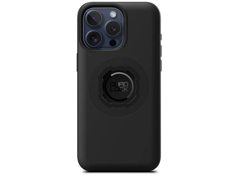 Quad Lock MAG Case iPhone 15 Pro Max Schwarz - Stoßfest, MagSafe-kompatibel, kabellos laden, kompatibel mit Quad Lock Halterungen