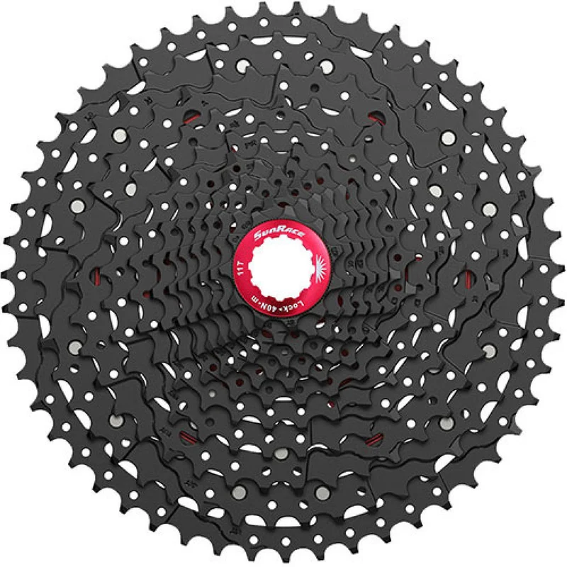 SunRace CSRZ800 Kassette 12-fach 11-42T Schwarz/Rot - Gravel & Road