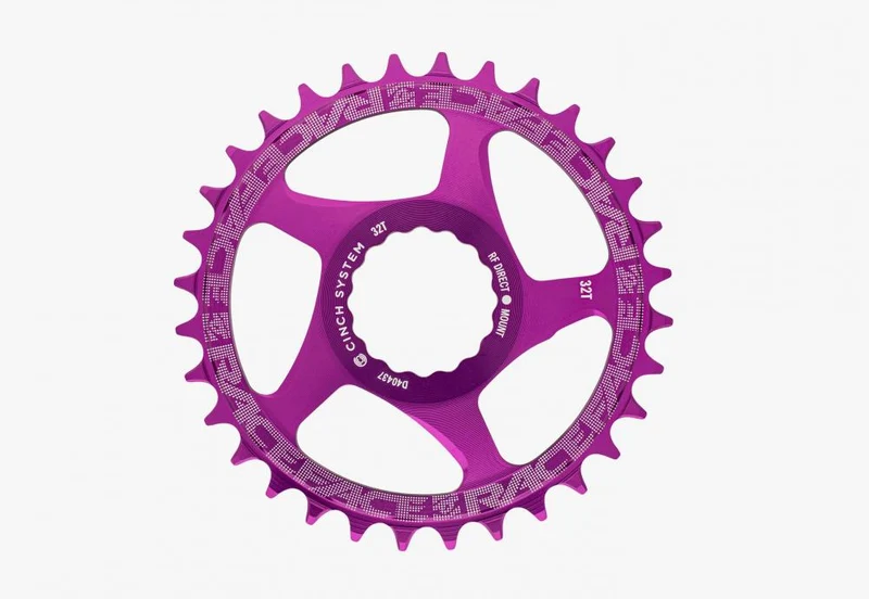 Race Face Cinch Direct Mount Kettenblatt, 52mm, 30 Z., lila - präziser Antrieb für moderne MTB-Setups