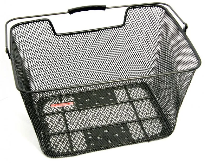 Pletscher Gepäckträger Gepäckträger-Korb schwarz mit Adapter - 32x40x23 cm