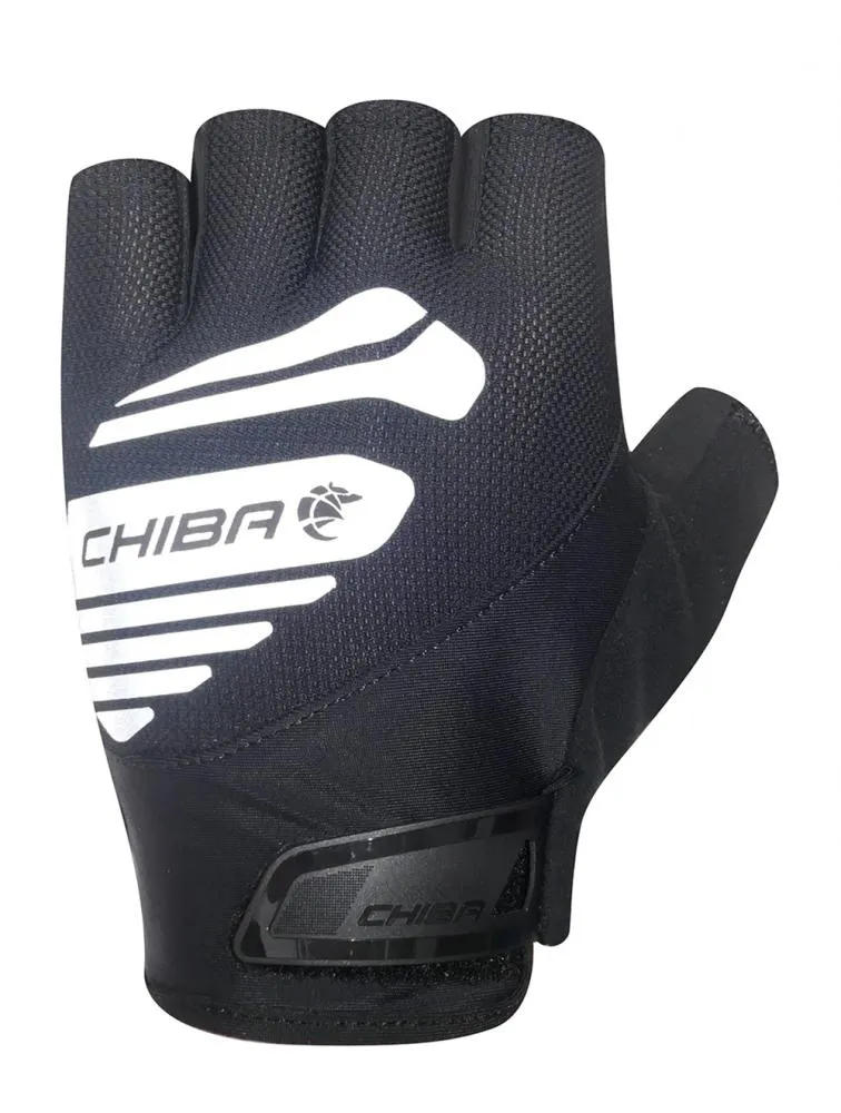 CHIBA Air Plus Reflex - Radhandschuhe schwarz, Größe M, gepolstert & reflektierend