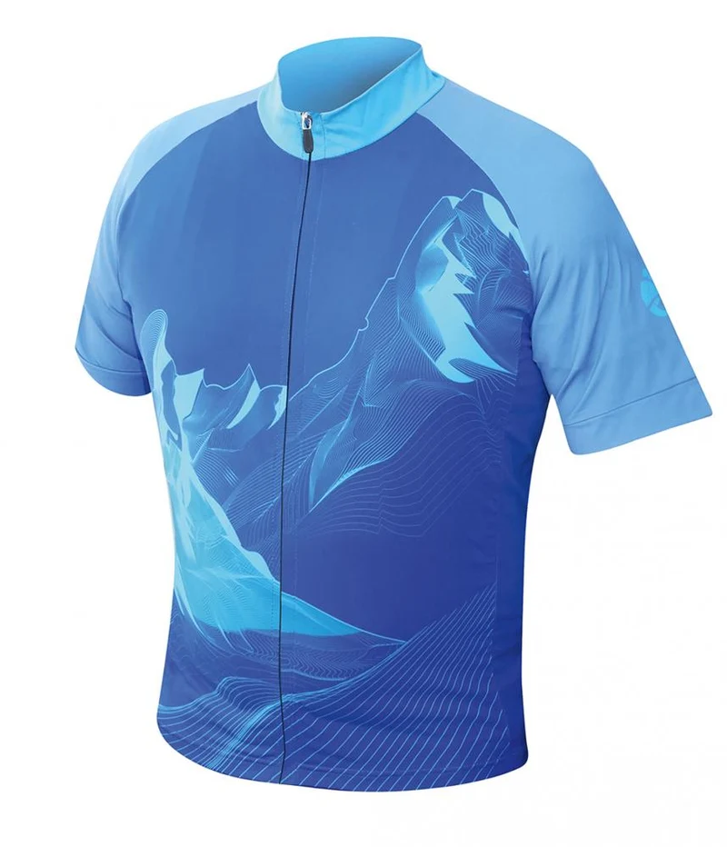 CHIBA Watzmann Shirt Pro - Radsport-Trikot, atmungsaktiv, 3 Rückentaschen, royal, Größe M