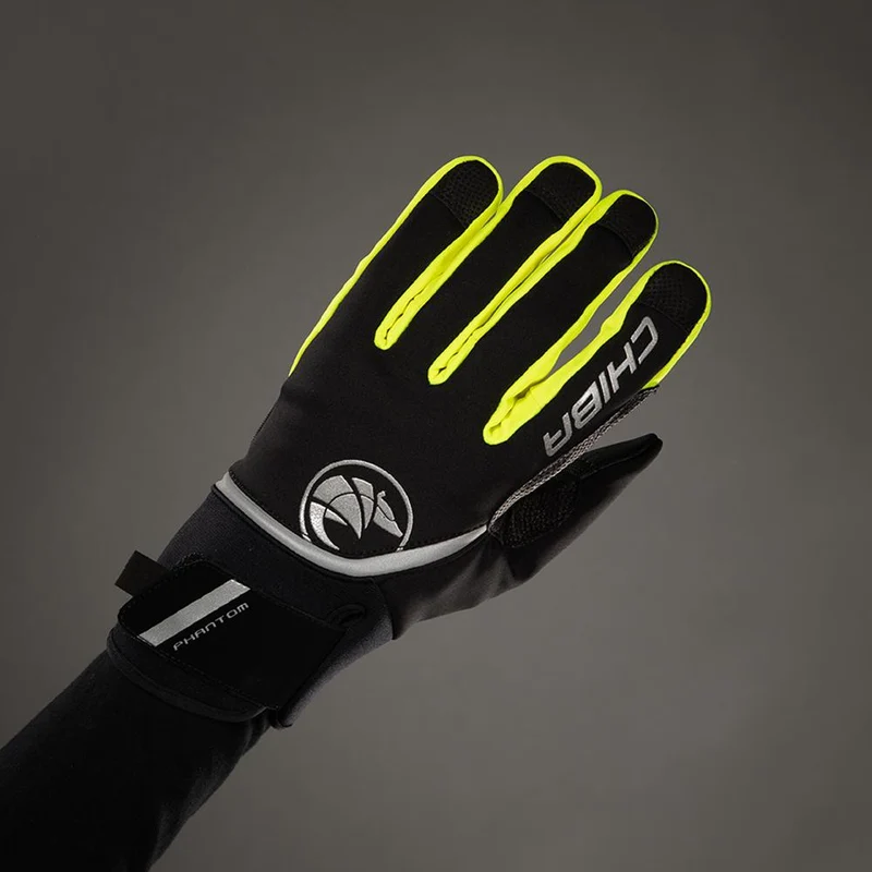 CHIBA Phantom - Winter Radhandschuhe XXL schwarz/neongelb, winddicht & touchfähig
