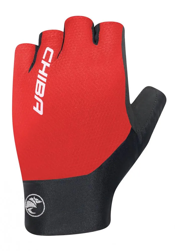 CHIBA Team Glove Pro - Radhandschuhe, kurz, M, rot, atmungsaktiv, leichter Grip