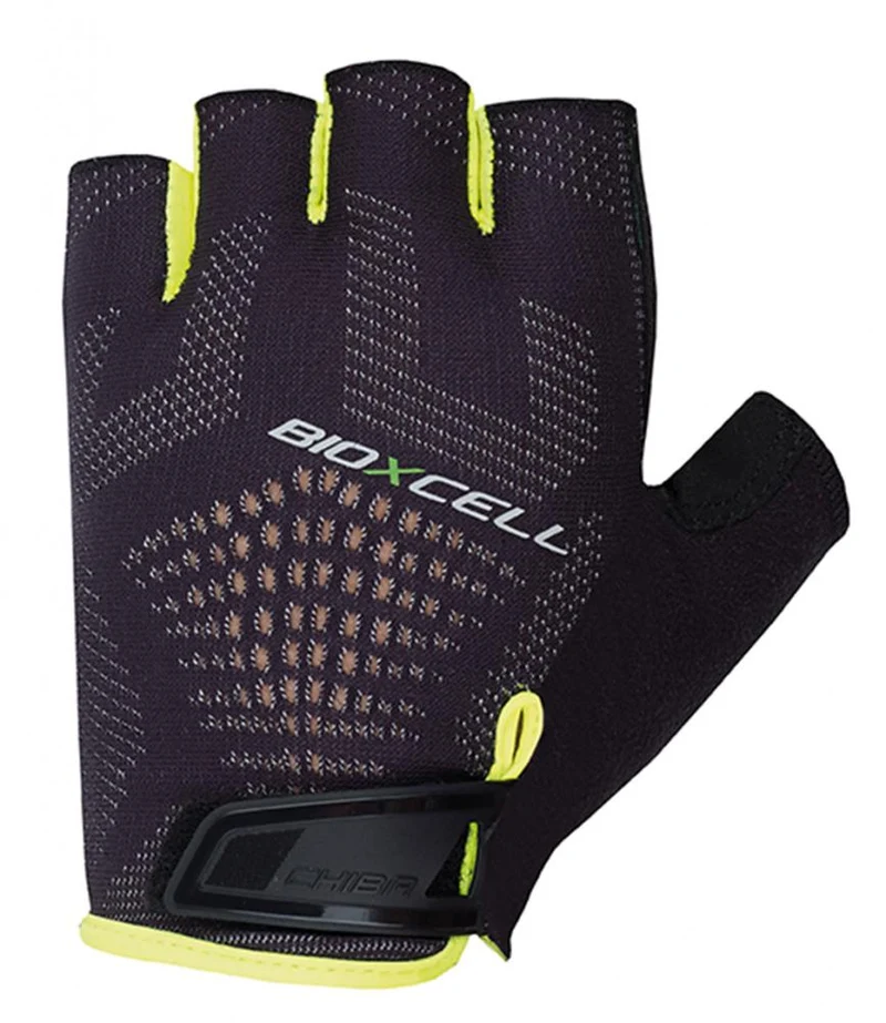 CHIBA BioXCell Super Fly - Radhandschuhe S schwarz/neongelb, gepolstert & atmungsaktiv