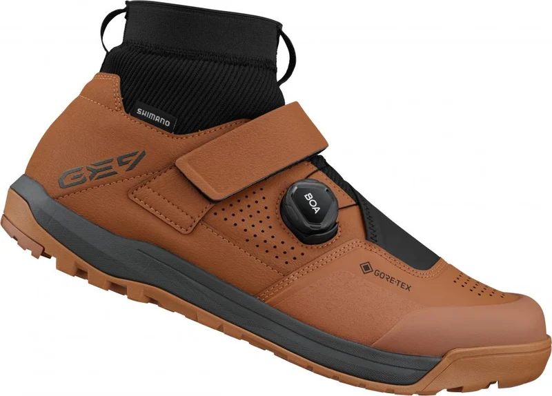 SHIMANO Fahrradschuhe GE900GTX Herren/Damen MTB SPD Größe 40 Braun - wasserdicht mit GORE-TEX