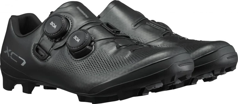 SHIMANO Fahrradschuhe XC703 Damen MTB SPD 41 Schwarz - steife XC Sohle mit BOA Verschluss