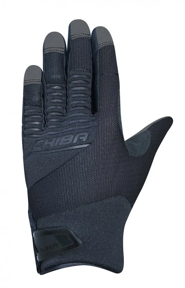 CHIBA Blade - Radhandschuhe kurz, schwarz/schwarz, S, atmungsaktiv mit Touchfinger