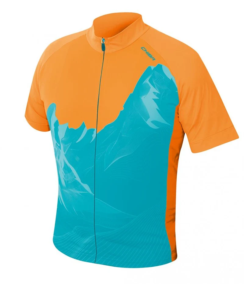 CHIBA Watzmann Shirt Pro - Radtrikot XL orange, atmungsaktiv, 3 Rückentaschen