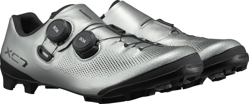 SHIMANO Fahrradschuhe XC703 Herren/Damen MTB SPD Fahrradschuhe Größe 47 breit Silber