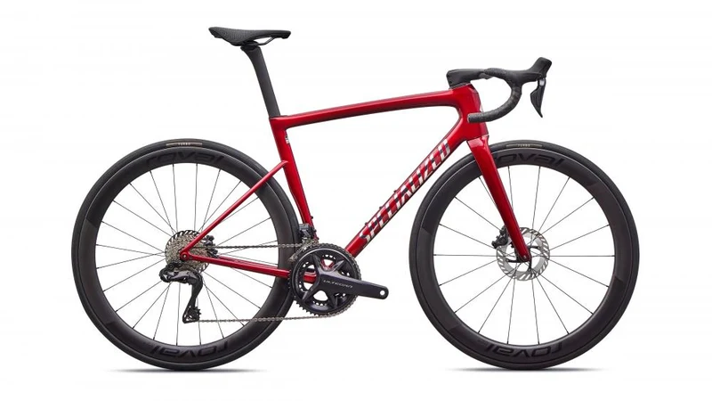 Specialized Tarmac SL8 Pro Rennrad - Größe 44, Gloss Red Sky Chrome, Shimano Ultegra Di2, Roval Rapide CL II, Powermeter