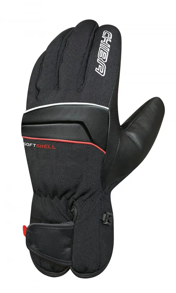 CHIBA Softshell Alpin - wasserdichte Radsport-Handschuhe schwarz, Größe 9,5