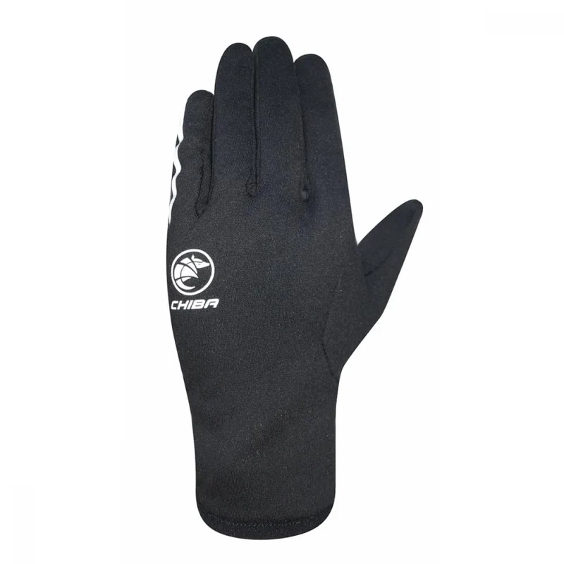 CHIBA New York Marathon - Thermostretch Radhandschuhe schwarz M, Touchfinger, reflektierend
