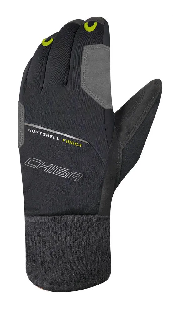 CHIBA Softshell Finger - Radhandschuhe winddicht, atmungsaktiv, Touchfunktion, Größe 10,5