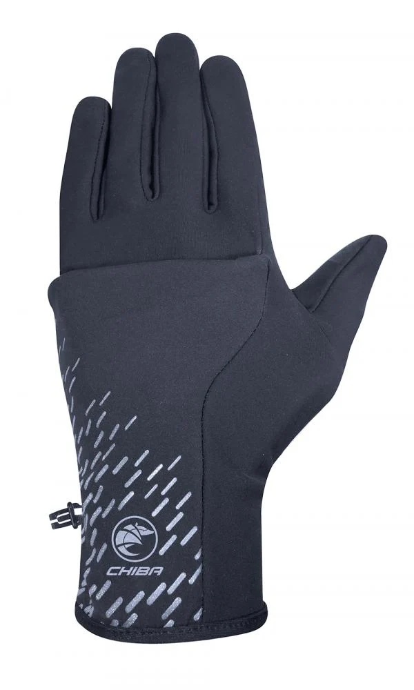CHIBA All Weather Overflap - Radhandschuhe L schwarz, winddicht & wasserabweisend