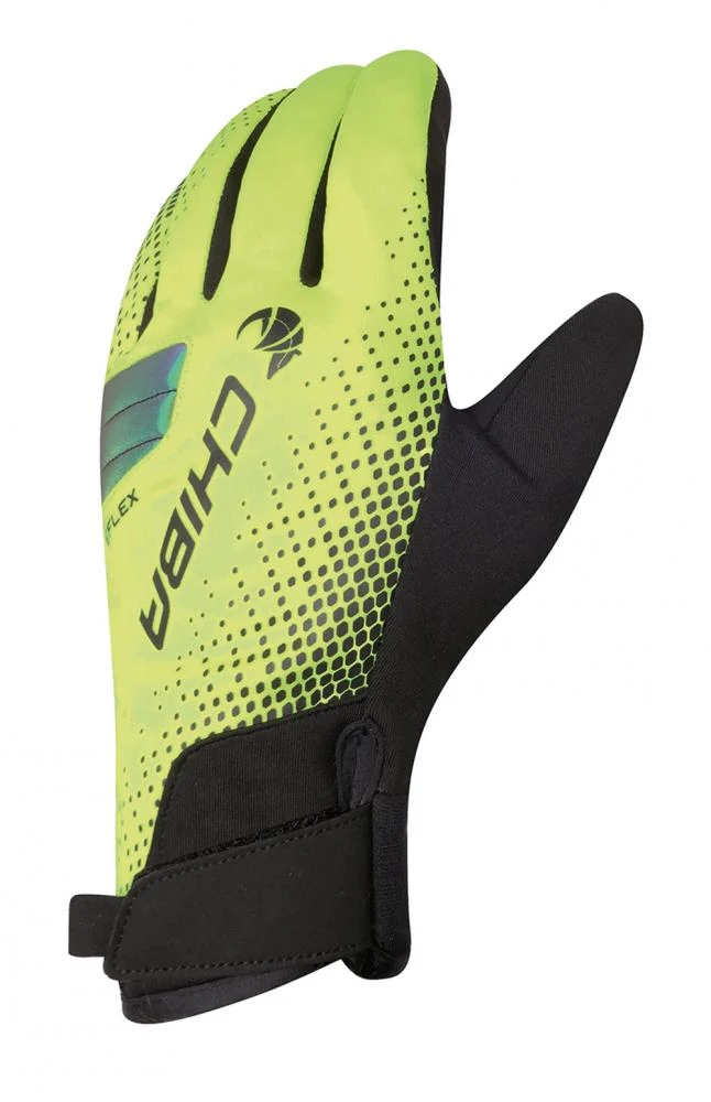 CHIBA BioXCell Warm Winter - wasserdichte Winter-Radhandschuhe neongelb 3XL