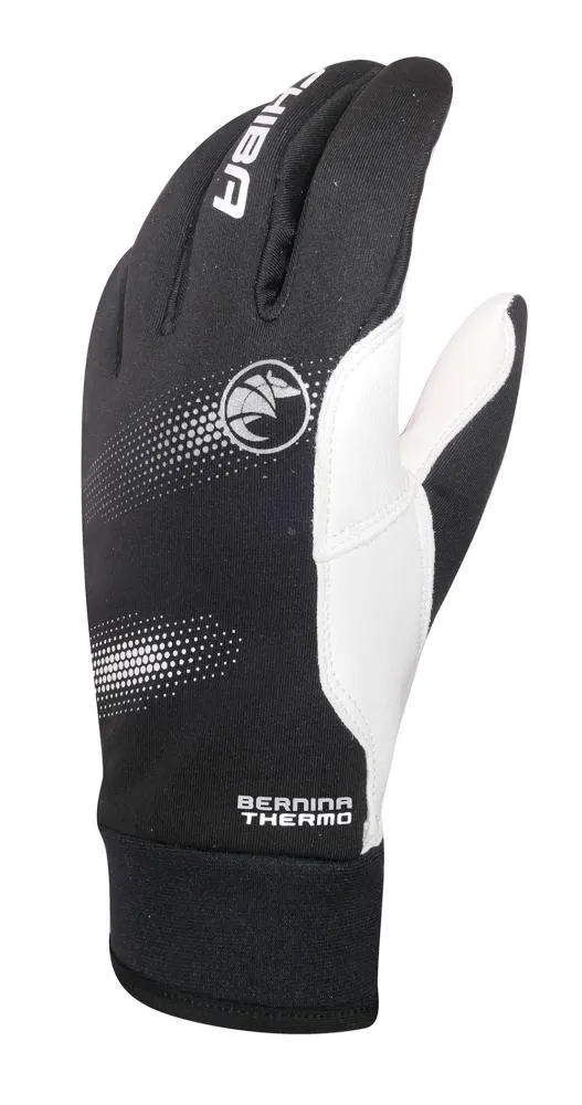 CHIBA Bernina Thermo - Radhandschuhe, winddicht, Primaloft Gold, Größe 7, sz/weiß