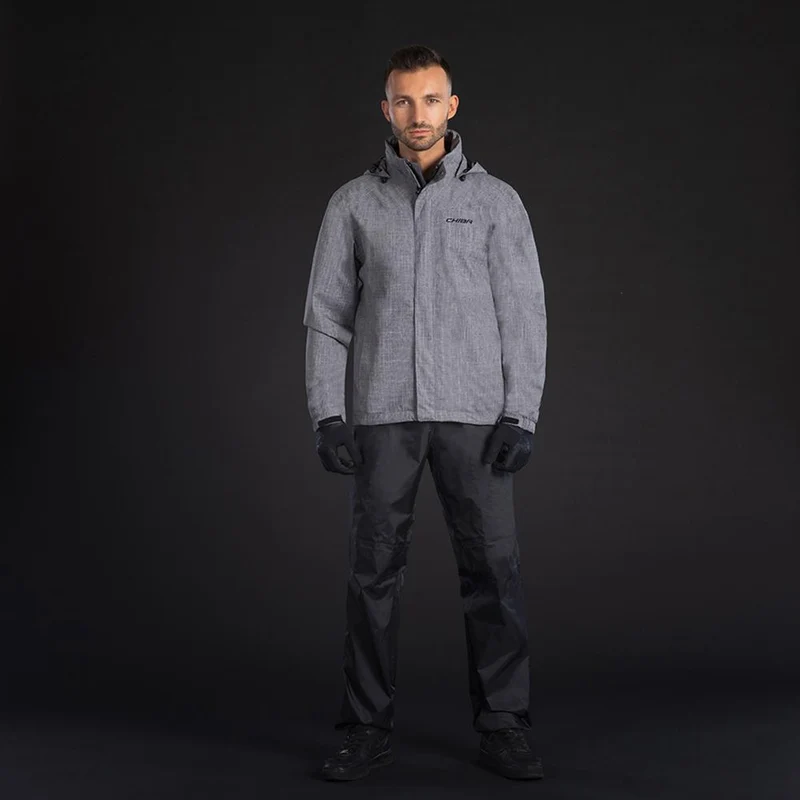 CHIBA Allweather Jacke - wasserdicht, winddicht, atmungsaktiv, reflektierend, XXL, hellgrau