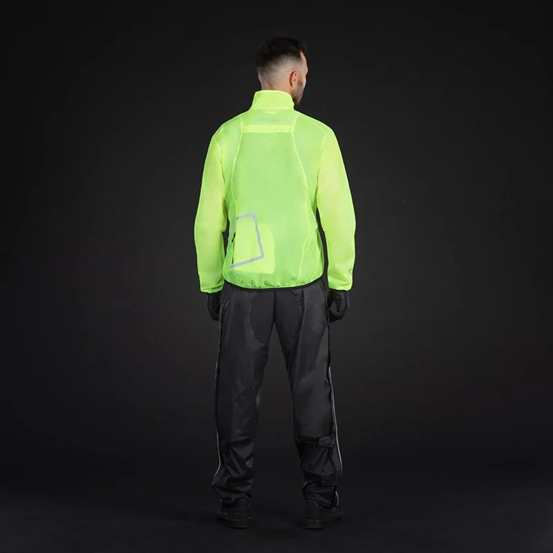 CHIBA Race Performance Jacke - wasserdicht, winddicht, atmungsaktiv, neongelb, Größe L