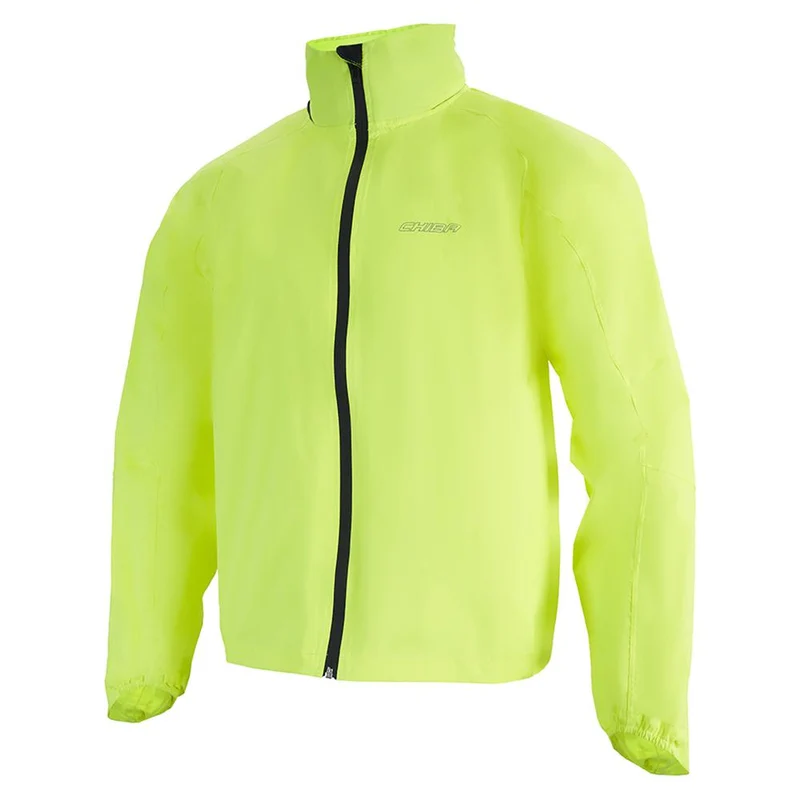 CHIBA Rainjacket - wasserdichte, atmungsaktive Rad-Regenjacke neongelb, Größe L