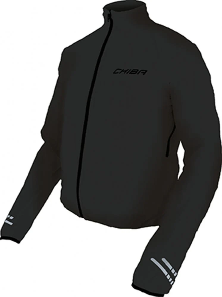 CHIBA Race Performance Jacke - wasserdicht, winddicht, atmungsaktiv, schwarz, XL