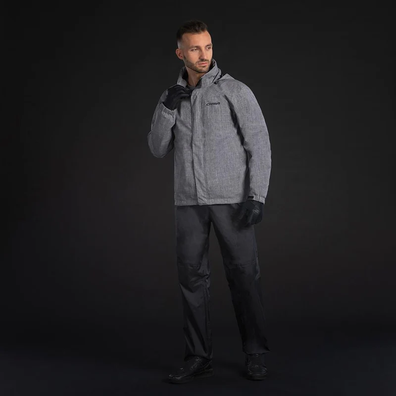 CHIBA Allweather Jacke - wasserdicht, winddicht, atmungsaktiv, Größe M, hellgrau