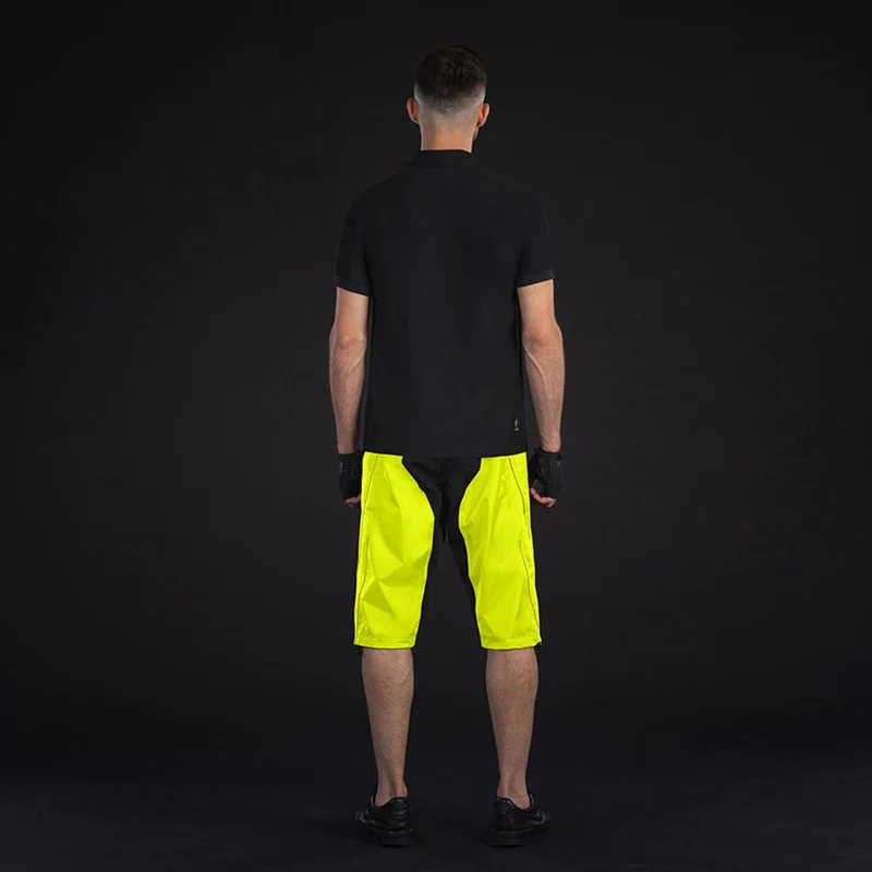 CHIBA Regenhose kurz - wasserdicht, winddicht, atmungsaktiv, neongelb, XXL