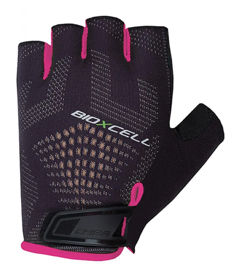 CHIBA BioXCell Super Fly - Radhandschuhe L schwarz/pink mit 2-stufiger Polsterung
