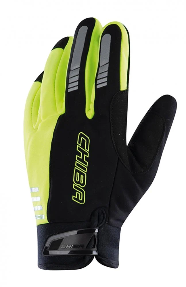 CHIBA Competition Plus - Radhandschuhe neongelb, Größe 8,5, winddicht & atmungsaktiv