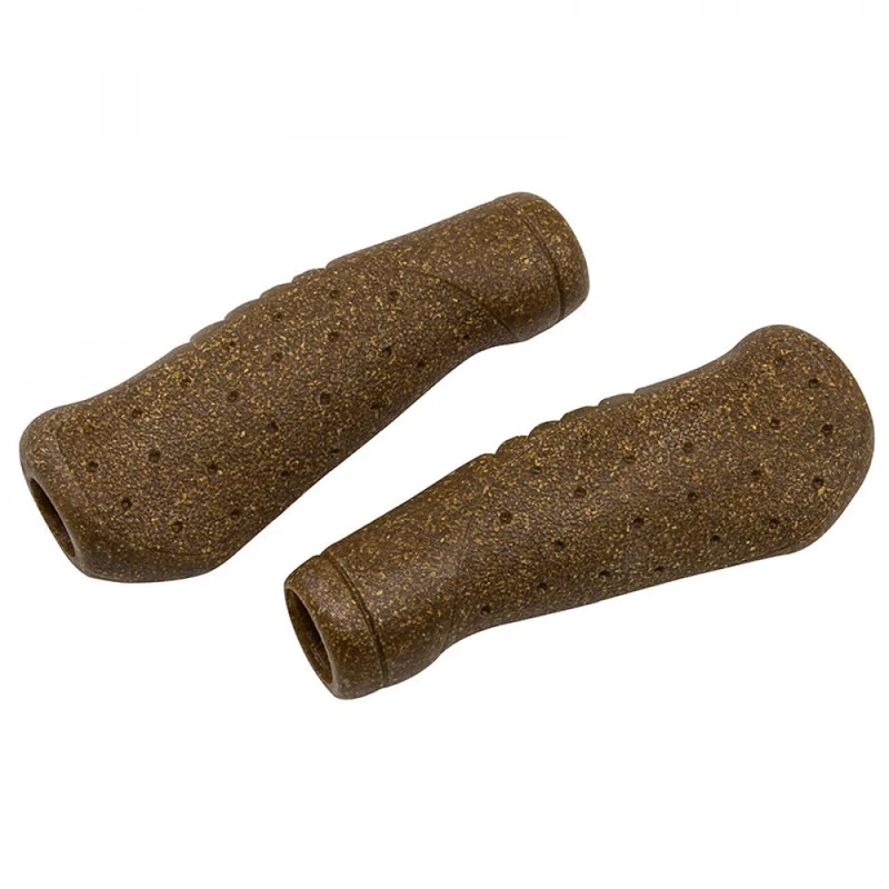 Ergotec Griffe Ohio Paar 135/135 Millimeter braun ergonomisch Dura Cork mit Handauflage City Trekking Fahrrad 61596001