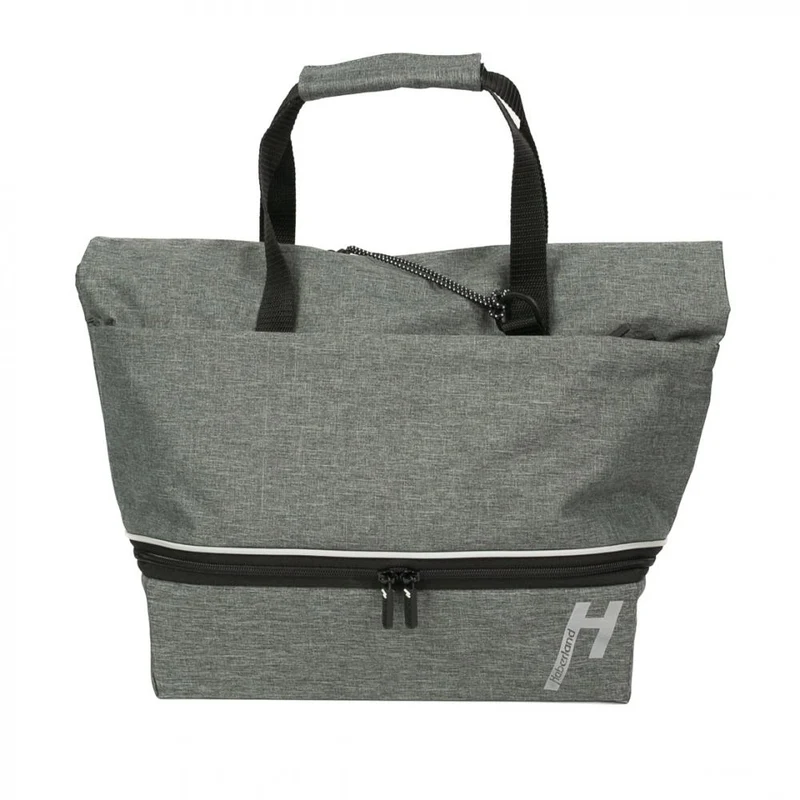 Haberland Gepäckträgeraufsatztasche Lena grau - praktische Racktime 1.0 Transportlösung