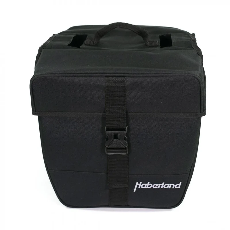 Haberland Doppeltasche 25l Einsteiger schwarz - praktische Gepäckträgertasche für Alltag und Tour