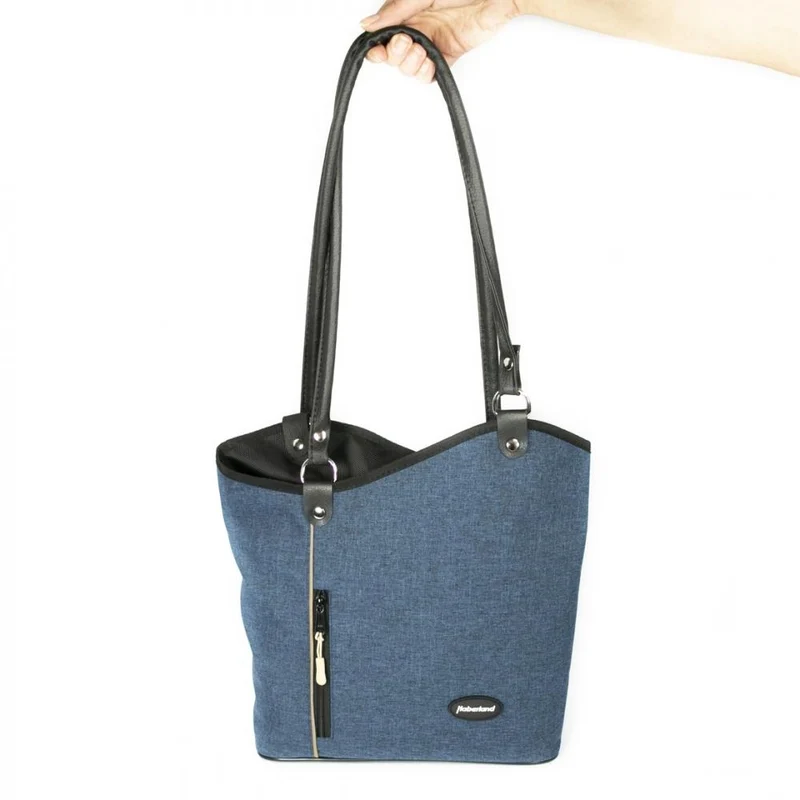 Haberland Lenkertasche Melanie blau - flexible Lenkertasche & Rucksack für Alltag und Tour
