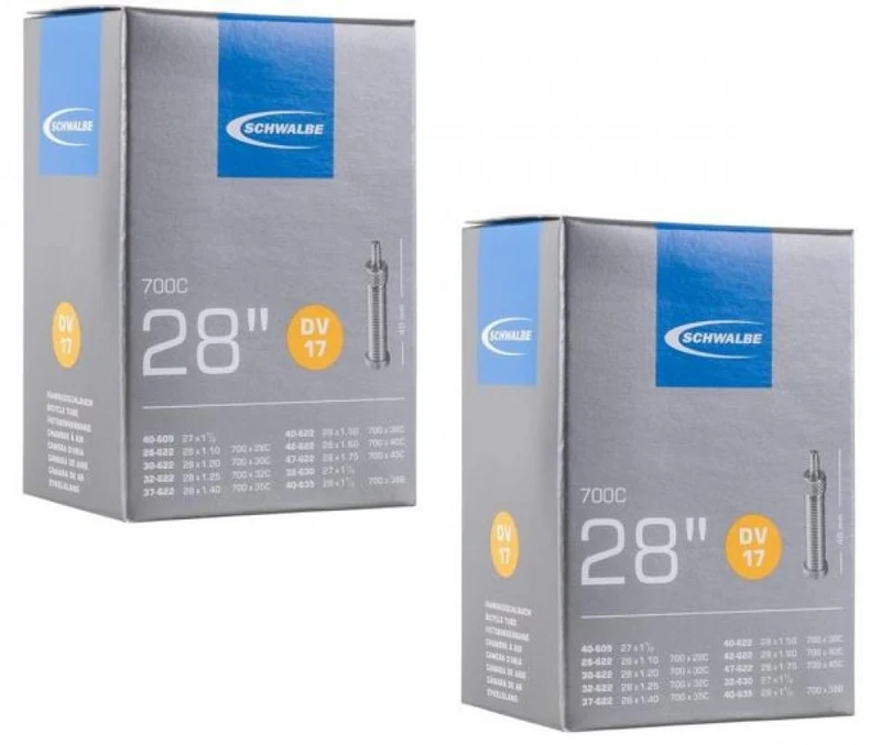 Schwalbe 2x Schlauch DV17 (28/47-622/635) 28x1.10/1.75\" 28 Zoll DV 40mm