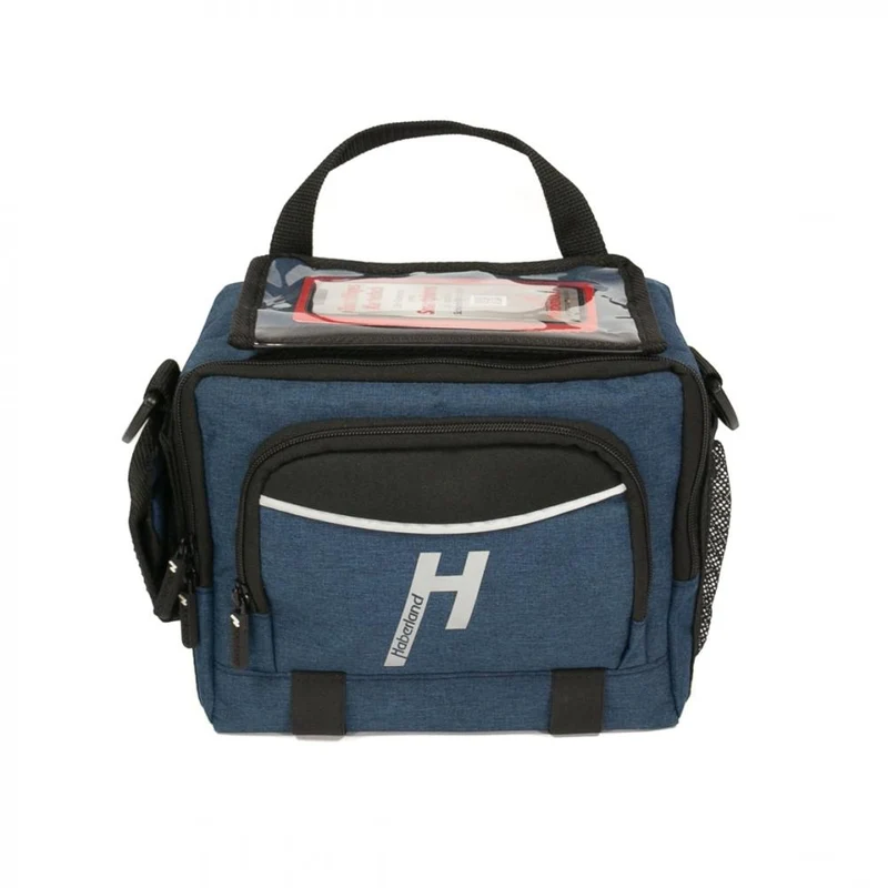 Haberland Lenkertasche 6l Bottle blau - praktische Lenkertasche mit KLICKfix und Flaschenfach
