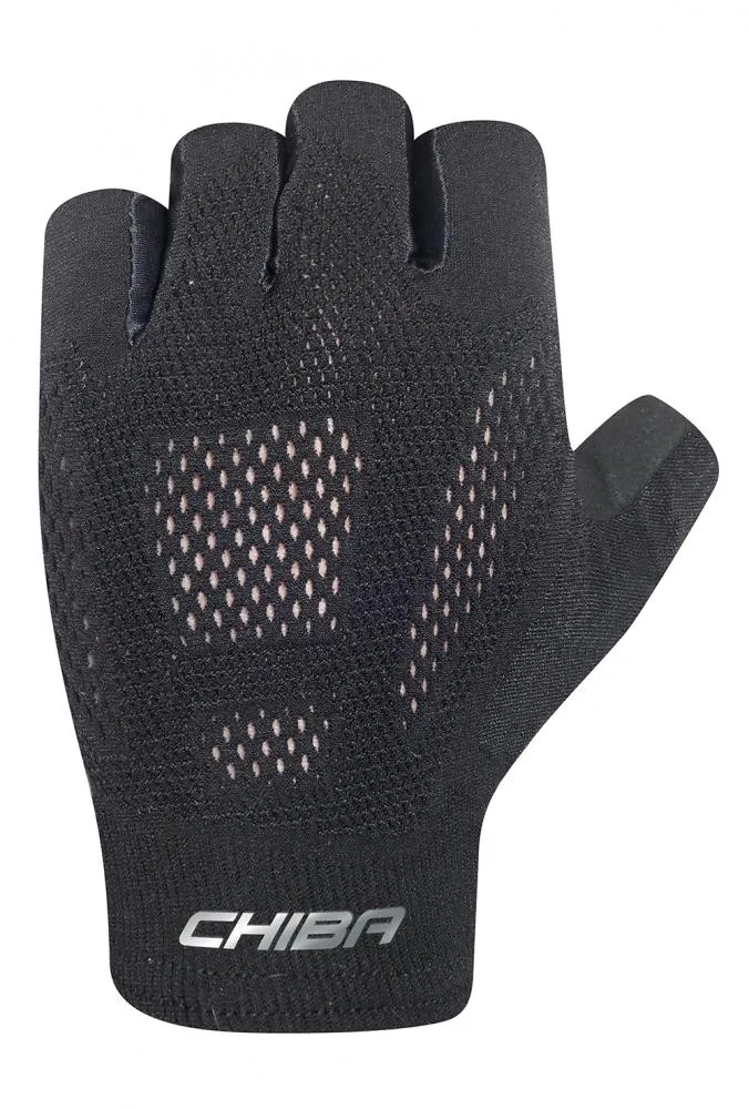 CHIBA Evolution - Radhandschuhe kurz, S, schwarz, leichte Polsterung, atmungsaktiv