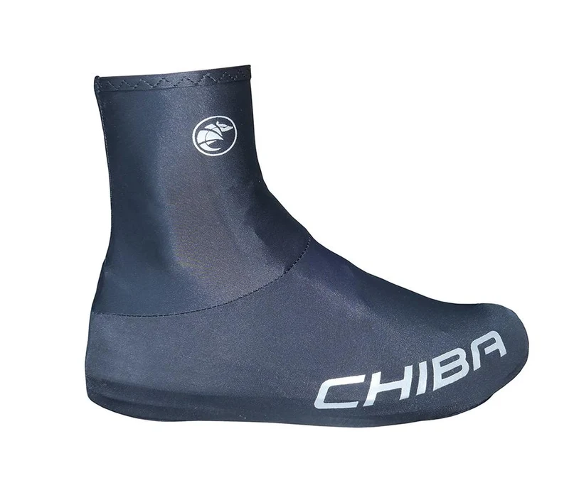 CHIBA Rennrad Überschuh - L, schwarz, atmungsaktiv, elastisch, mit Reißverschluss