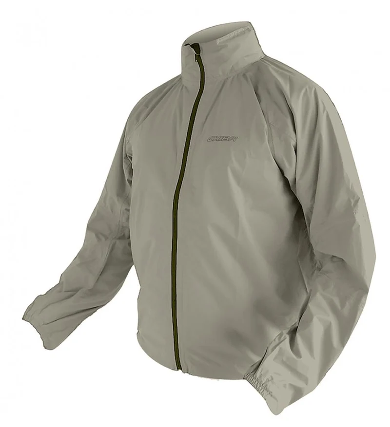 CHIBA Rainjacket - wasserdichte, atmungsaktive Radregenjacke olive, Größe L