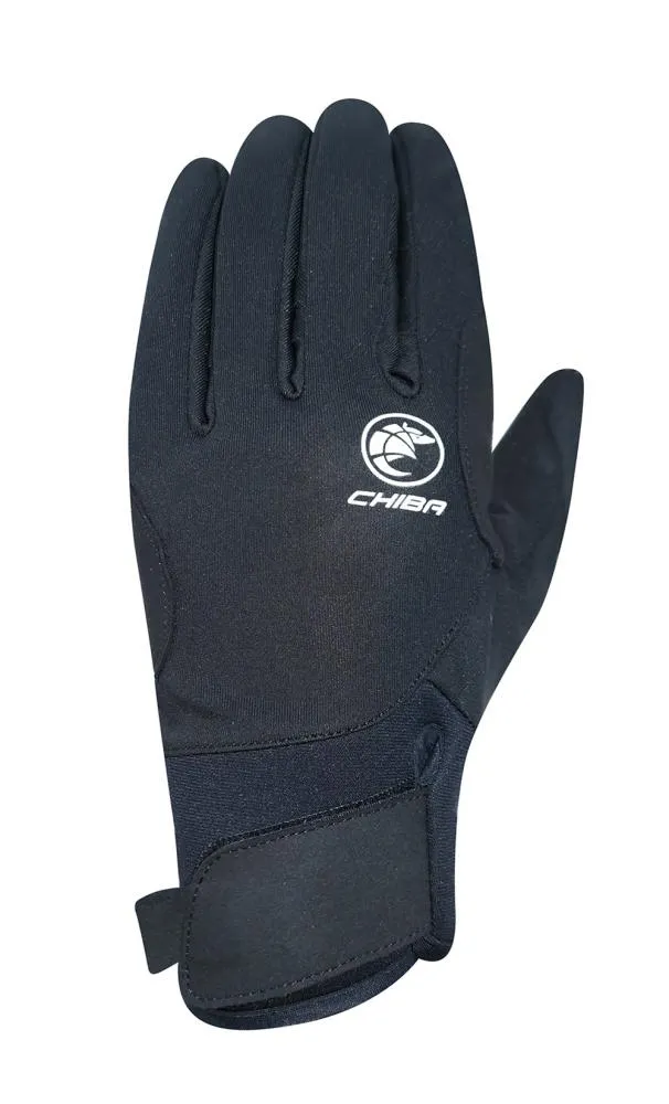 CHIBA Light Waterproof - wasserdichte Softshell-Radhandschuhe schwarz S