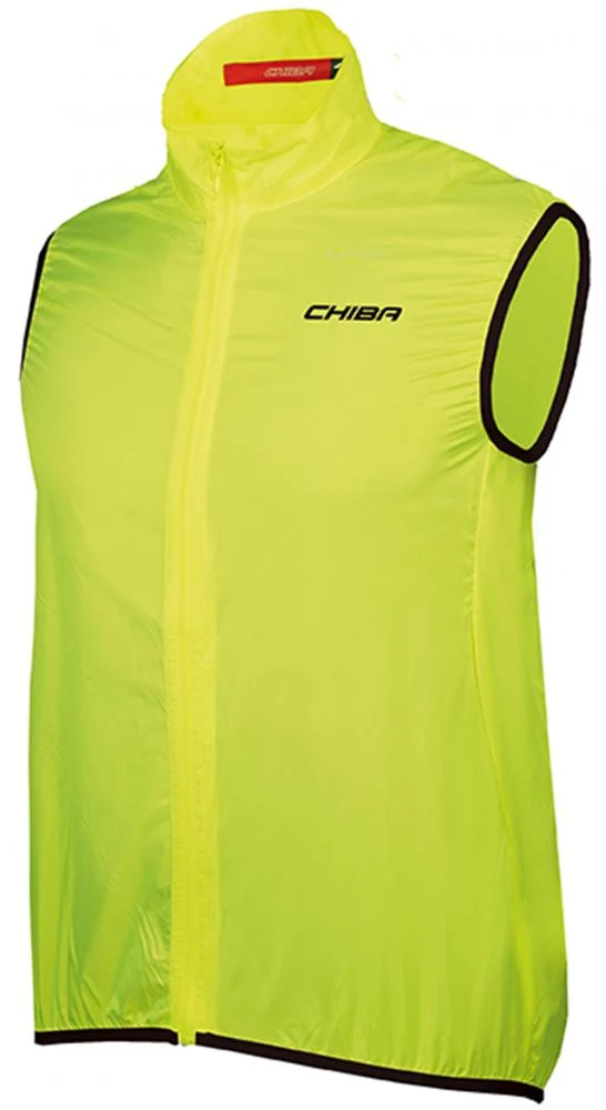 CHIBA Windblocker Weste Safety - neongelb, Gr. L, extrem leicht, atmungsaktiv