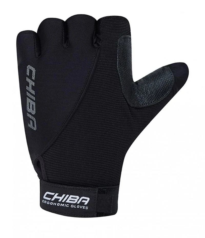 CHIBA Argon Premium II - Rollstuhlhandschuhe, Gel-Polsterung, schwarz, Gr. S