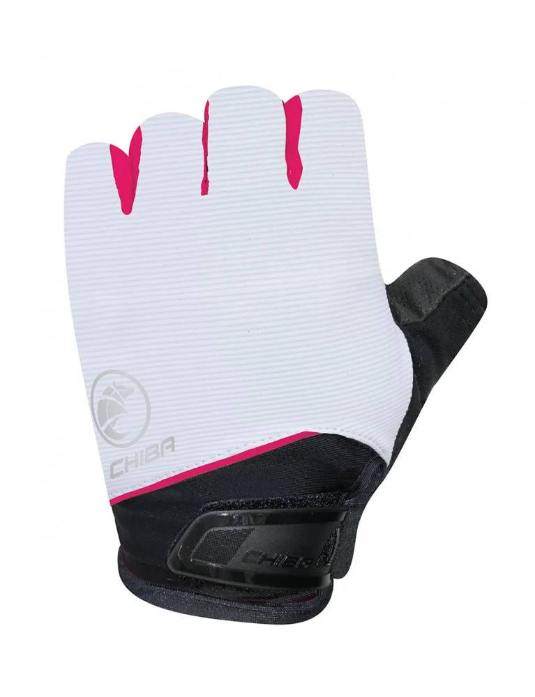 CHIBA BioXCell Lady - Radhandschuhe Damen, weiß, Größe L, mit Gelpolsterung