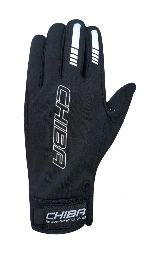 CHIBA Windstopper - Radhandschuhe schwarz, winddicht, atmungsaktiv, Größe S