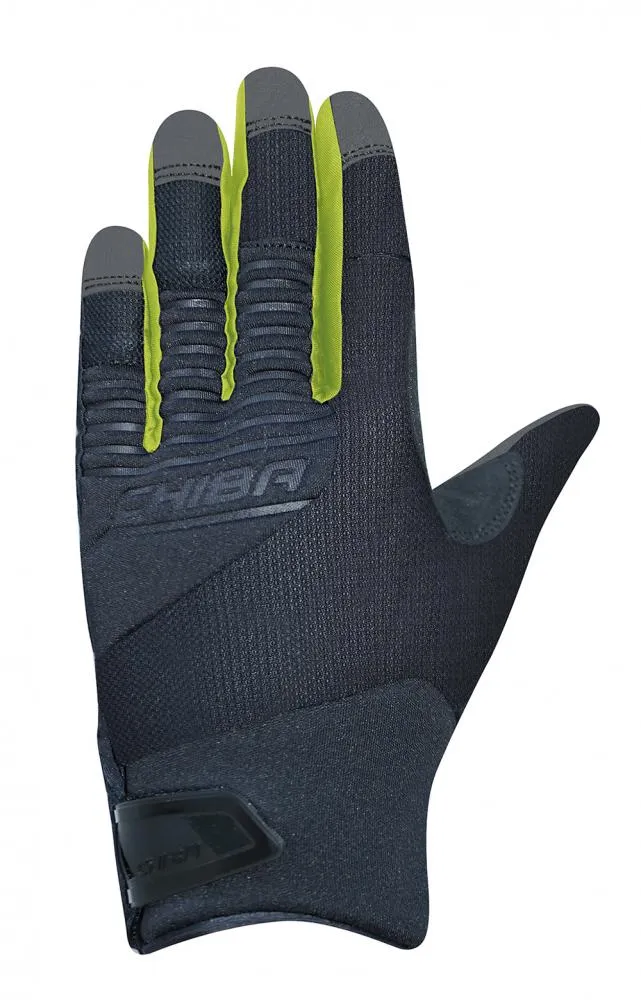 CHIBA Blade - Radhandschuhe schwarz/neongelb, 3XL, atmungsaktiv mit Ulnar-Nerve-Polsterung