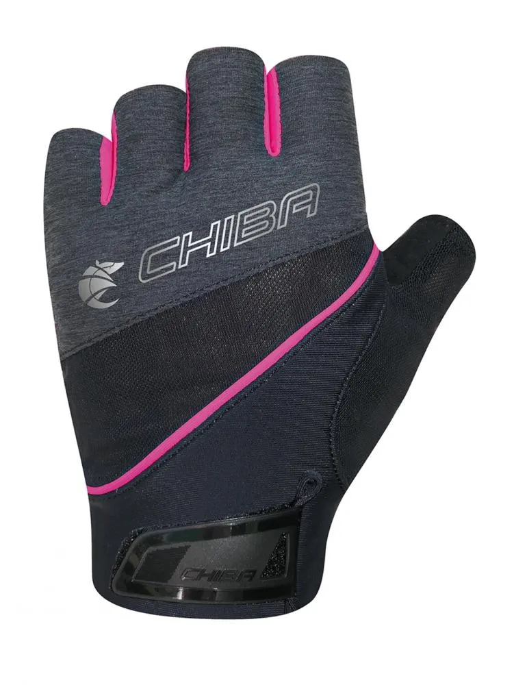 CHIBA Lady Gel Premium III - Radhandschuhe Damen L schwarz/pink, Gelpolster & atmungsaktiv