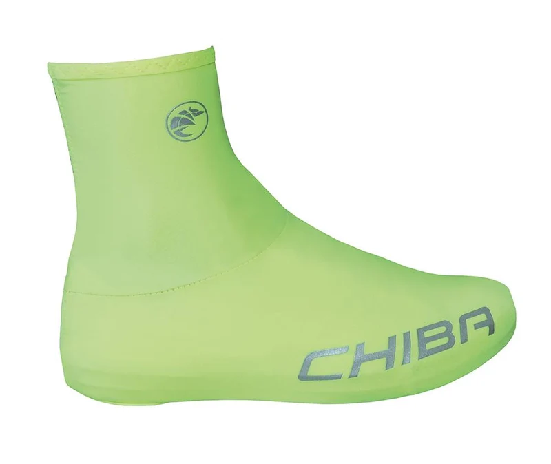 CHIBA Rennrad Überschuh - L, neongelb, atmungsaktiv, mit Reißverschluss